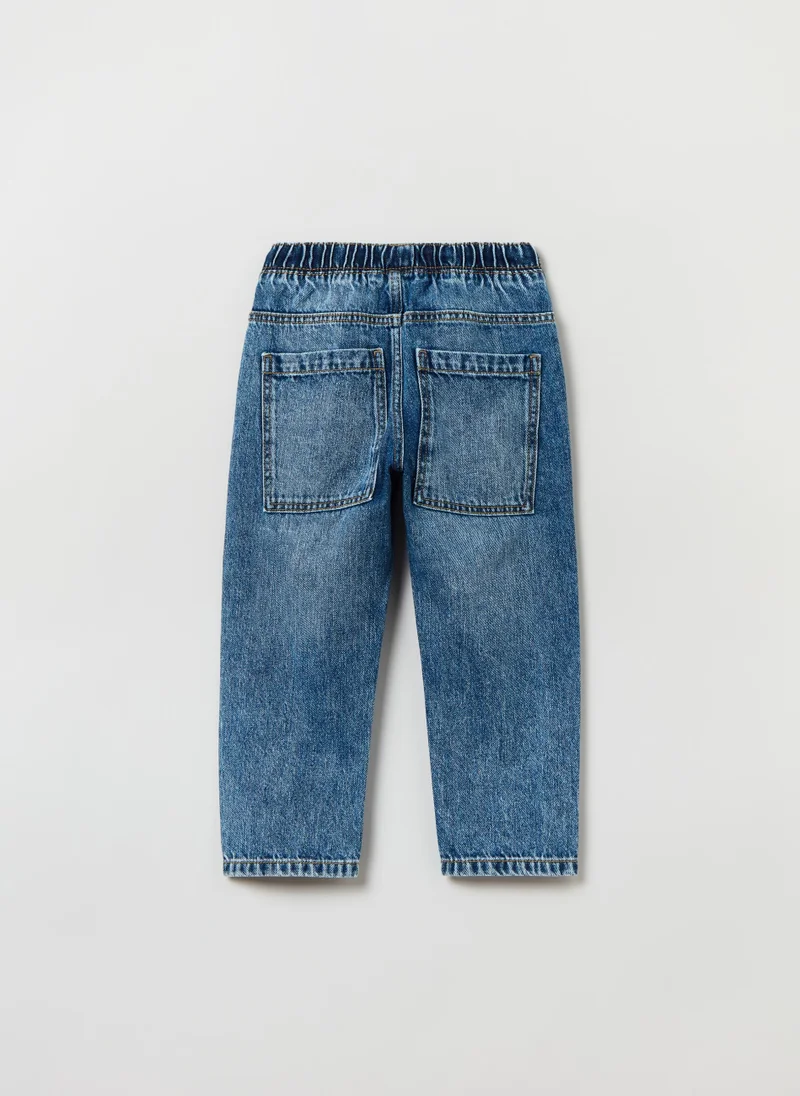 او في اس Comfort-fit denim joggers