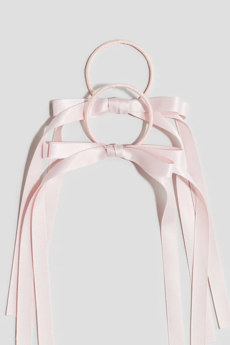 H&M 2-pack bow-detail hair elastics