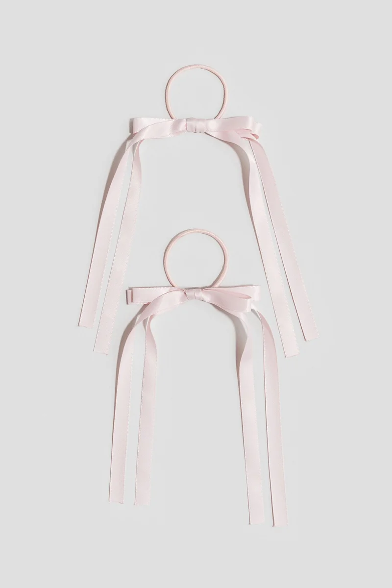 H&M 2-pack bow-detail hair elastics