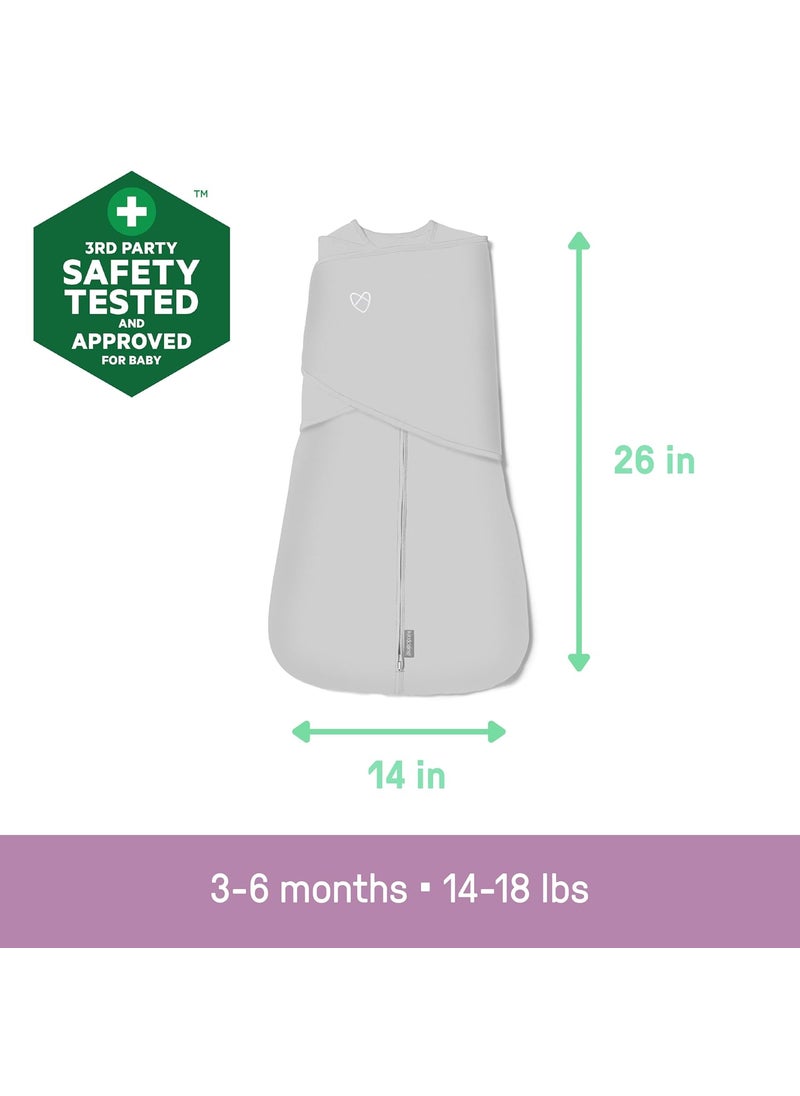 ingenuity Ingenuity Arms Free Convertible Baby Swaddle Size 36 Months 1418 Pounds Arms Swaddled in or Out 10 TOG  Happy Elephant  - Image 5