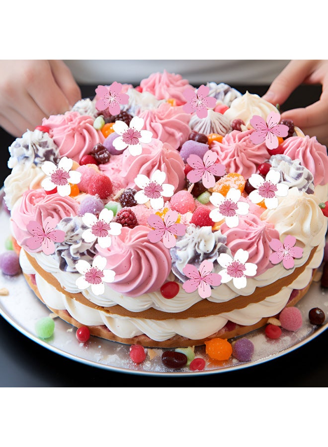 Sticky Rice Paper Cherry Blossom Shake Voice Internet Celebrous Wai Paper Baking Digital Cake Decoration Hotel Cold Plate-Color:Can Be Used With Edible Ink-Specifications:60 Pansy  - Image 2