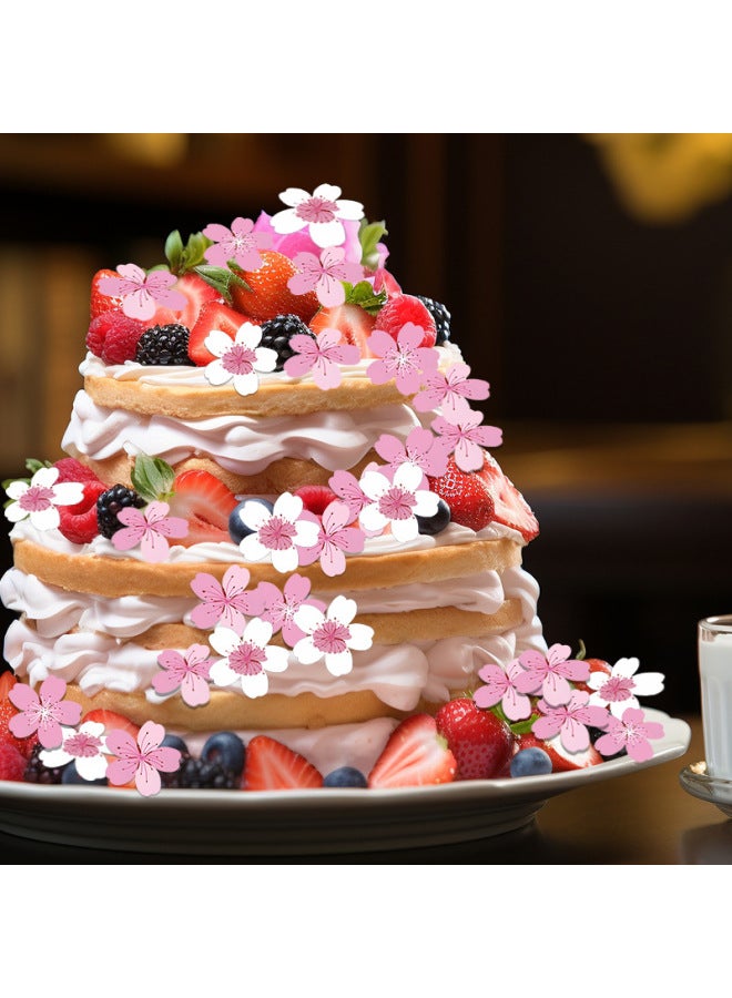 Sticky Rice Paper Cherry Blossom Shake Voice Internet Celebrous Wai Paper Baking Digital Cake Decoration Hotel Cold Plate-Color:Can Be Used With Edible Ink-Specifications:60 Pansy  - Image 3