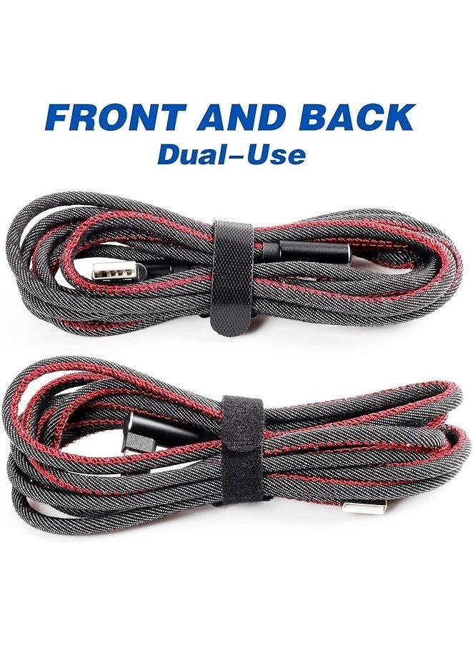 PROMASS 80PCS Reusable Cable Ties, Black Adjustable 6-Inch Cord Organizer Ties, Multi-purpose Hook Loop Cable Management Wire Ties for Organizing Home, Office, Data Centers - Image 5