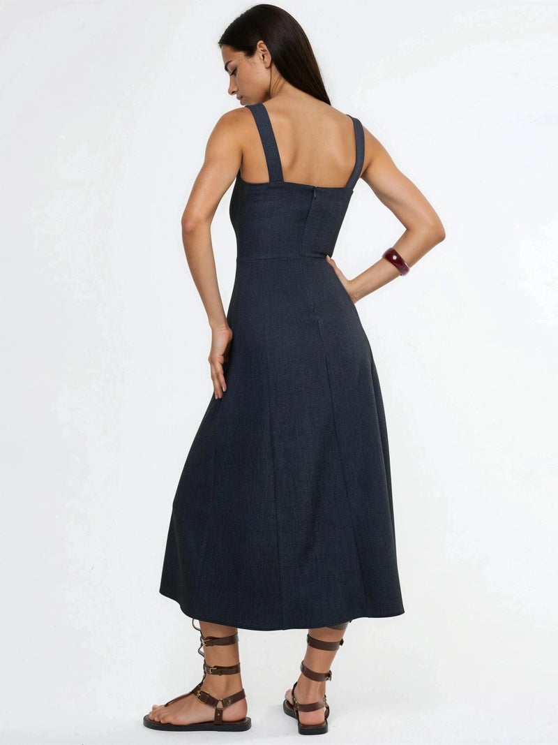 Qustyle QU STYLE Sleeveless A-Line Midi Dress - Image 3