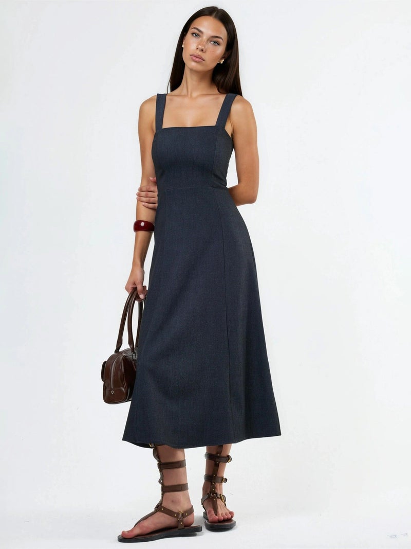 Qustyle QU STYLE Sleeveless A-Line Midi Dress - Image 4
