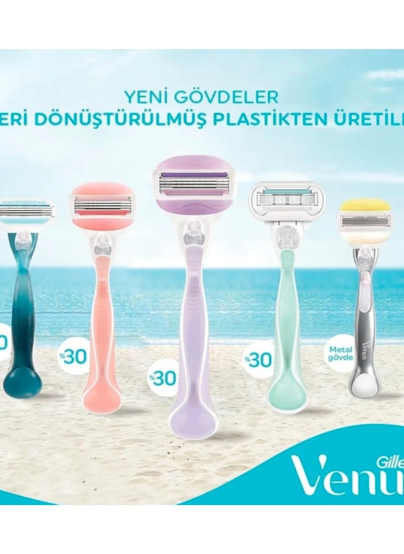 Venus - Comfortglide Coconut Razor Handle With 2  Refills Multicolour - Image 1