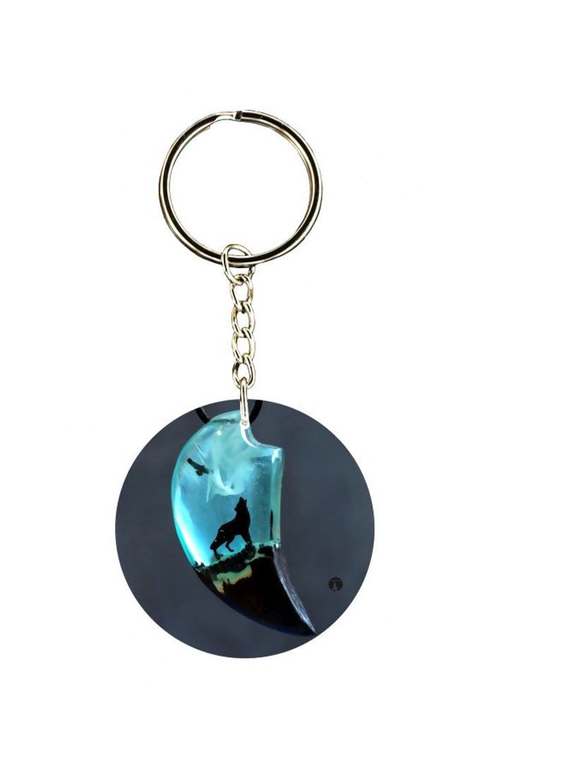 RKN Crying Wolf Printed Keychain