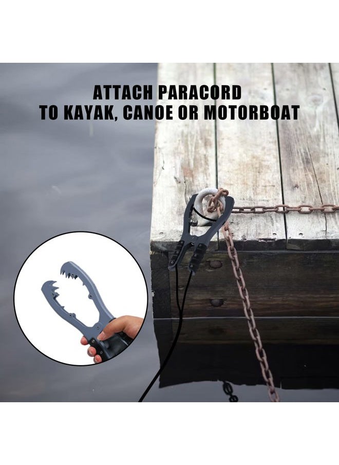 SAVITA Kayak Grip Anchor, Kayak Fishing Accessories Equipment Kayak Brush Gripper Brush Clamp Anchor with Teeth Rubber Grips for Kayaking(Dark Gray)  - Image 4