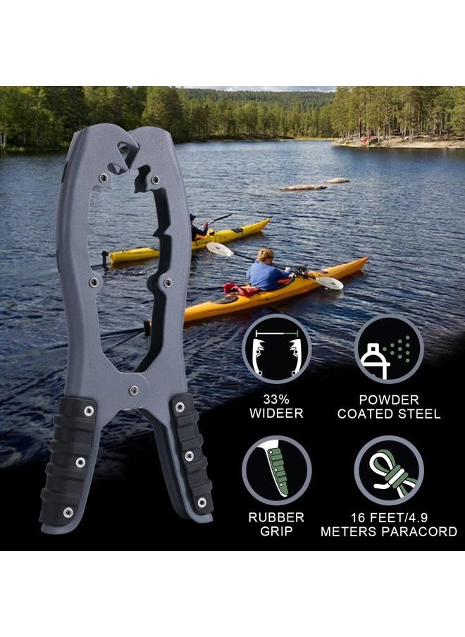 SAVITA Kayak Grip Anchor, Kayak Fishing Accessories Equipment Kayak Brush Gripper Brush Clamp Anchor with Teeth Rubber Grips for Kayaking(Dark Gray)  - Image 5