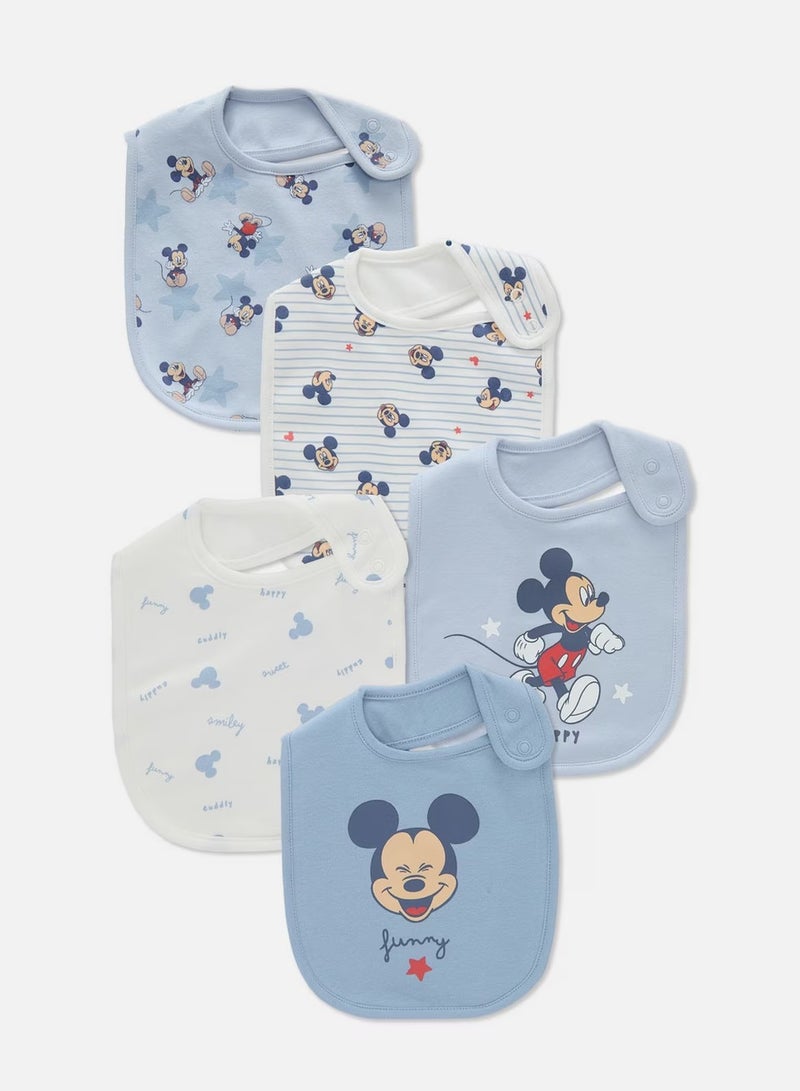 PRIMARK 5pk Disney’s Mickey Mouse Bibs - Image 1