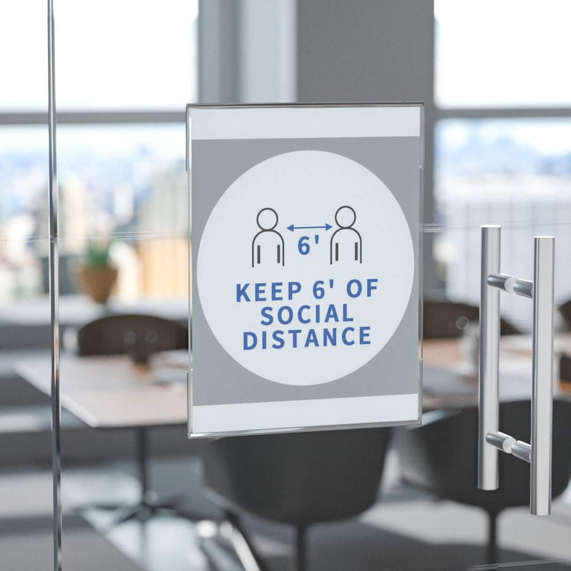 Niubee 8.5x11 inch Wall Mount Acrylic Sign Holder with Double Sided Adhesive Tape For Office, Home, Store, Restaurant-No Drilling (10 Pack) - Image 5