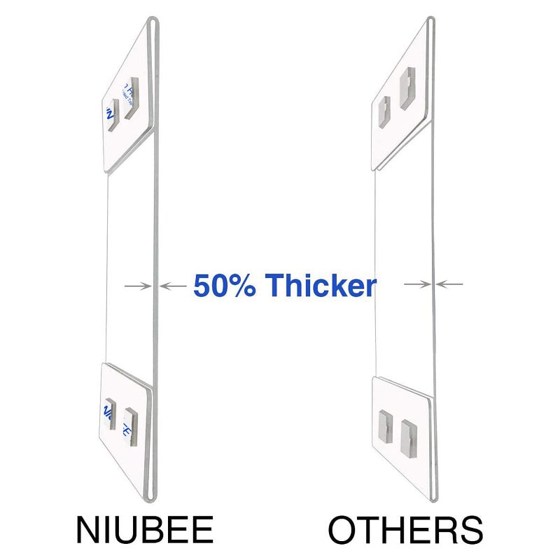 Niubee 8.5x11 inch Wall Mount Acrylic Sign Holder with Double Sided Adhesive Tape For Office, Home, Store, Restaurant-No Drilling (10 Pack) - Image 2