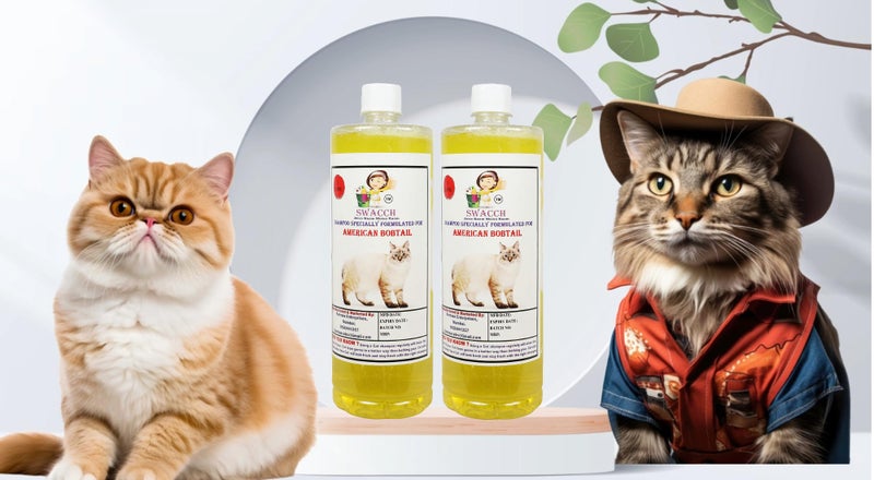 Swacch Shampoo Specially Formulated for American Bobtail (1 Litre) (Pack of 2) Lemon - Image 2