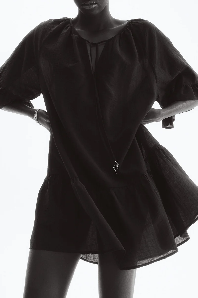 اتش اند ام فستان تونيك برباط