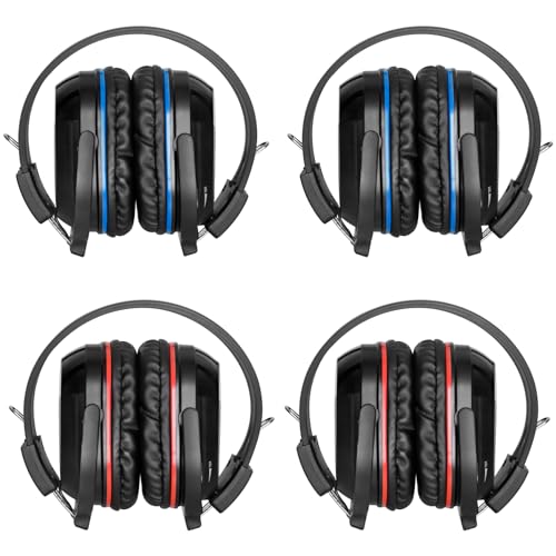 SIMOLIO 4 Pack IR Headphones for Car DVD, Wireless Car Headphone for Kids, Not Bluetooth, Dual Channel Universal Infrared Headphonefor uConnect VES, Dodge, Honda Odyssey, Town and Country, GMC Yukon - Image 1