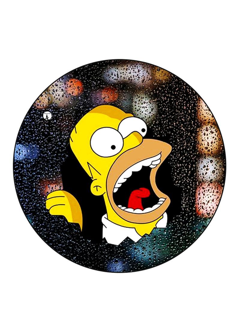 RKN Simpsons Printed Mouse Pad  Round  Multicolour