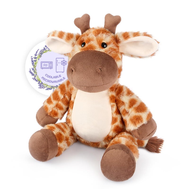 SuzziPals Giraffe Stuffed Animal Heatable Coolable Plushie Microwavable Heating Pad for Soothing Relaxation Cute Plush Toy Giraffe Gifts for Kids Adults - Image 3