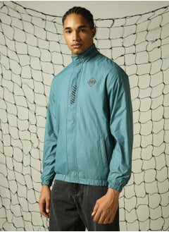 Hubberholme Men's Blue 100% Polyester Solid Oversized Jacket  - Image 2