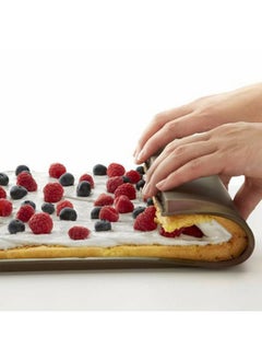 Generic Silicone Cake Roll Mold For Oven Food Grade Swiss Roll Pad Nougat Baking Pan Hand Tools Baking Non-stick Bottom-Dimensions:Large YH438 37.5*30*1.8cm/210g  - Image 3