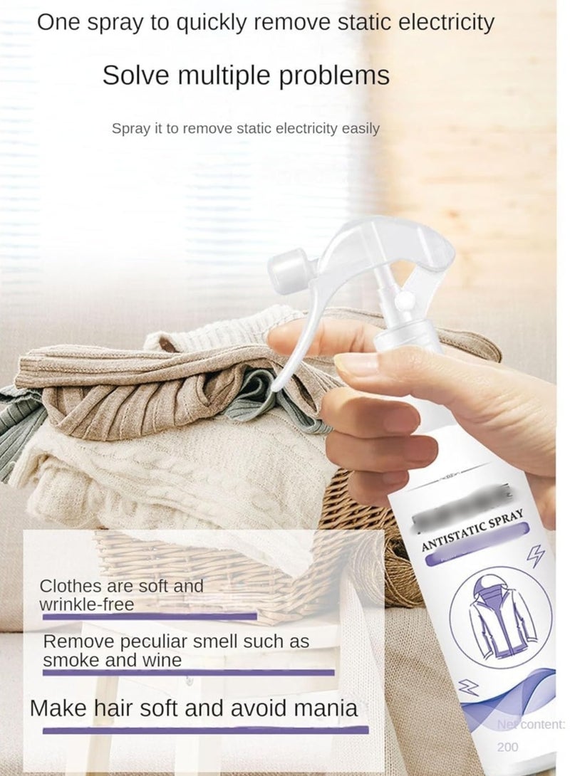 Antistatic Spray for Clothes, Anti-Wrinkle & Static Removal, Professional Protection and Softening for Garments 200g - Image 4