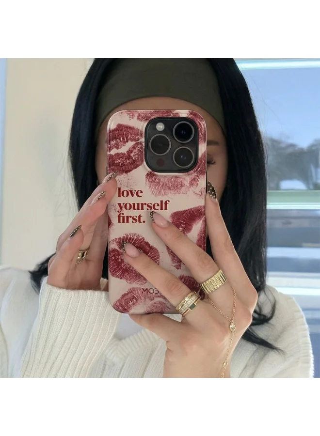Mobcos Mobcos iPhone 17 Pro Max Self-love Mobcos iPhone 17 Pro Max Self-love Premium Case Compatible with Hybrid Dual-Layer Hard Shell + Silicone Protection - Scratch-Resistant Shockproof Mobile Cover  | Best Price UAE