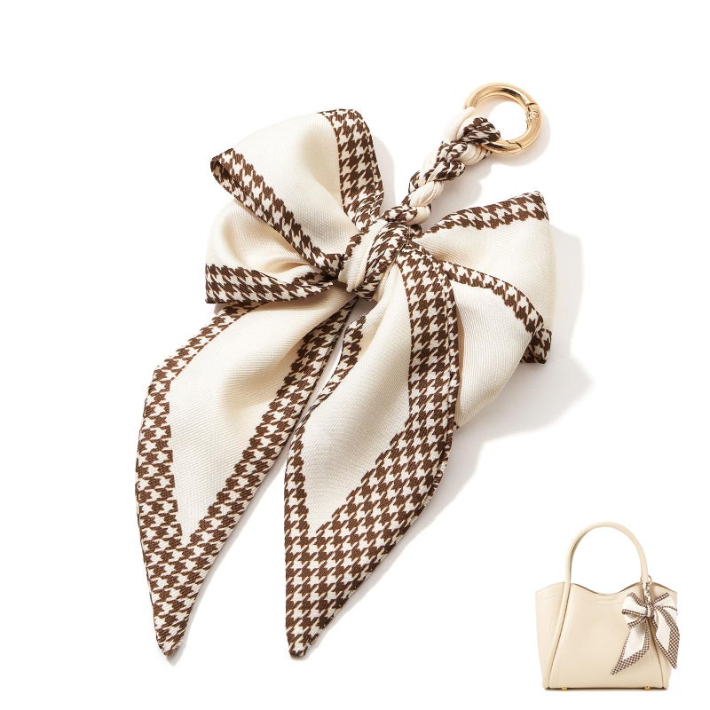 ZOOEASS Bow Purse Charms Women Cute Designer Keychain Scarf Bag Charms for Handbags Tote Bag Accessories Charm Trendy(Style 1-Color 1) - Image 1
