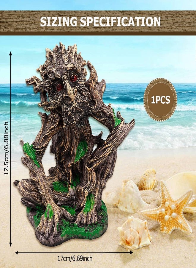 YOLUFER Aquarium Decorations Betta Fish Decorations Old Tree Man Resin Statue for Fish Tank Decoration - Image 2