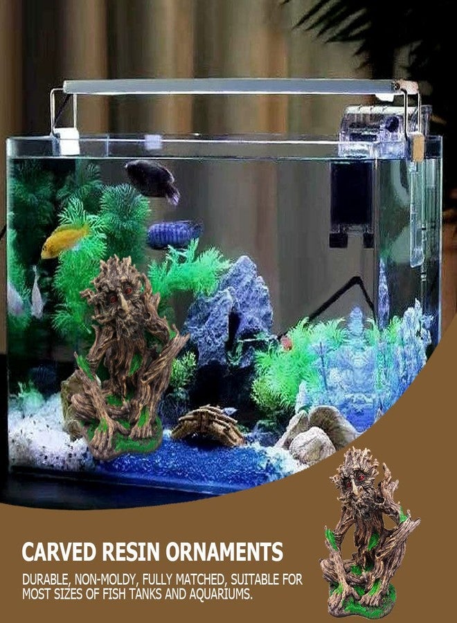 YOLUFER Aquarium Decorations Betta Fish Decorations Old Tree Man Resin Statue for Fish Tank Decoration - Image 5