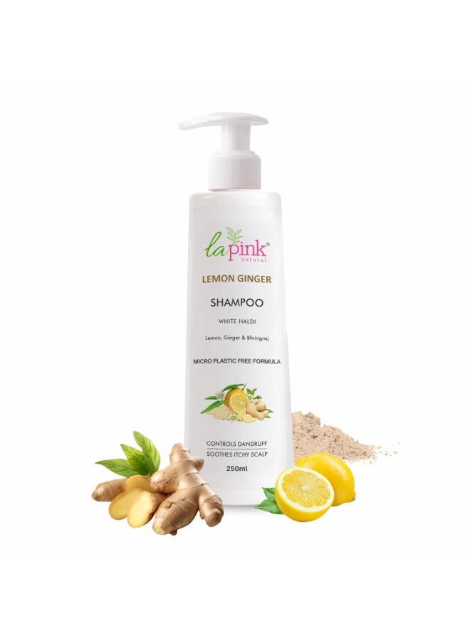 La Pink Lemon & Ginger Anti-Dandruff Shampoo For Men & Women, All Hair Types | 250ml - Image 1