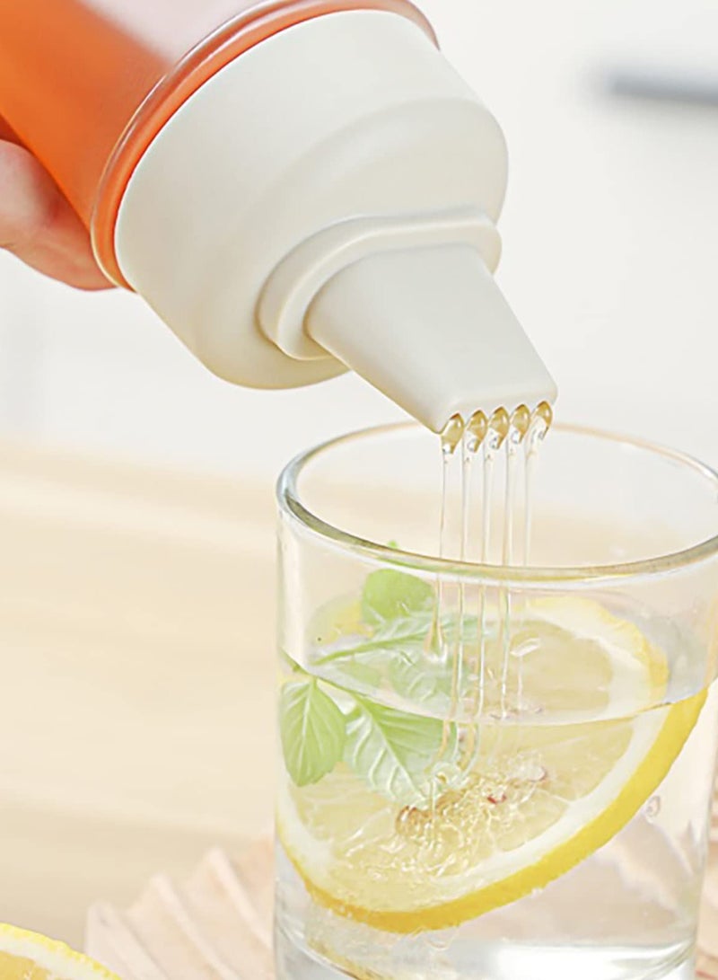 SYOSI Squeeze Bottles, 8 OZ Plastic Condiment Squeeze Squirt Bottles and Caps with Discrete Measurements, for Ketchup, Oil, Honey, BBQ, Sauces, Syrup, Condiments, Dressings, BPA Free (2 Pack ) - Image 5