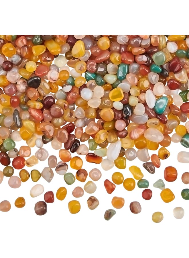 780 Pieces Tumbled Mixed Agate Undrilled Natural Crushed Gemstone for Succulents Bedding, Vase Filler, Fish Tank Decoration  - Image 1