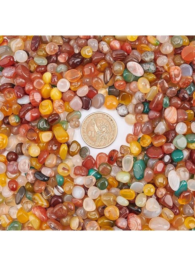 780 Pieces Tumbled Mixed Agate Undrilled Natural Crushed Gemstone for Succulents Bedding, Vase Filler, Fish Tank Decoration  - Image 2