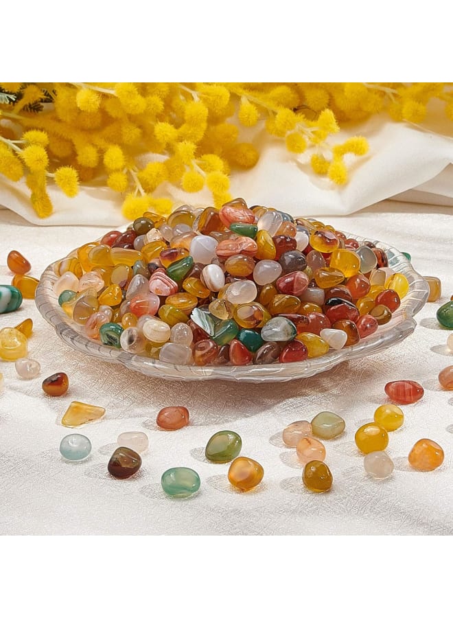 780 Pieces Tumbled Mixed Agate Undrilled Natural Crushed Gemstone for Succulents Bedding, Vase Filler, Fish Tank Decoration  - Image 5