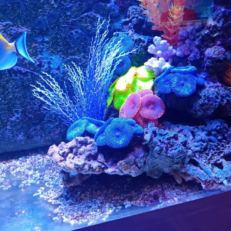 OrgMemory 4Pcs Artificial Coral, Faux Coral Ornaments, Aquarium Decorations for Fish Tank Aquarium, Fish Cave Hideout Decoration Landscape (Blue) - Image 3