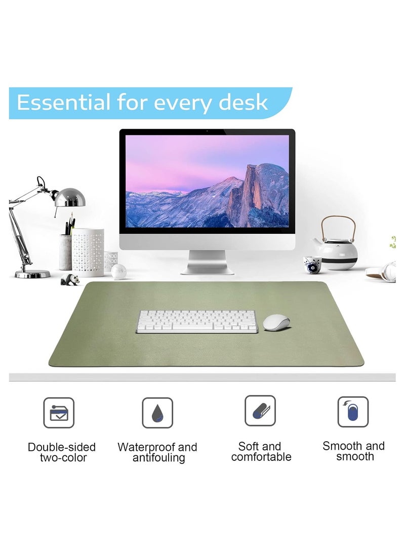 سكاي تاتش وسادة مكتب مزدوجة الجوانب مقاومة للماء مقاس 80 سم × 40 سم (أخضر/فضي) - Image 2