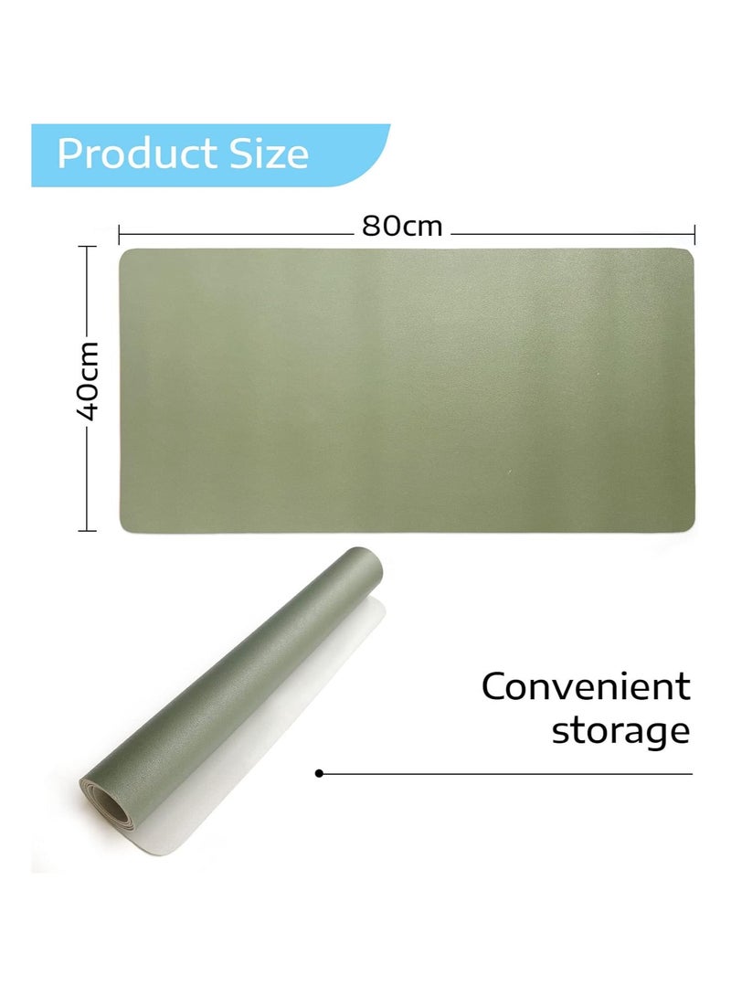 سكاي تاتش وسادة مكتب مزدوجة الجوانب مقاومة للماء مقاس 80 سم × 40 سم (أخضر/فضي) - Image 4