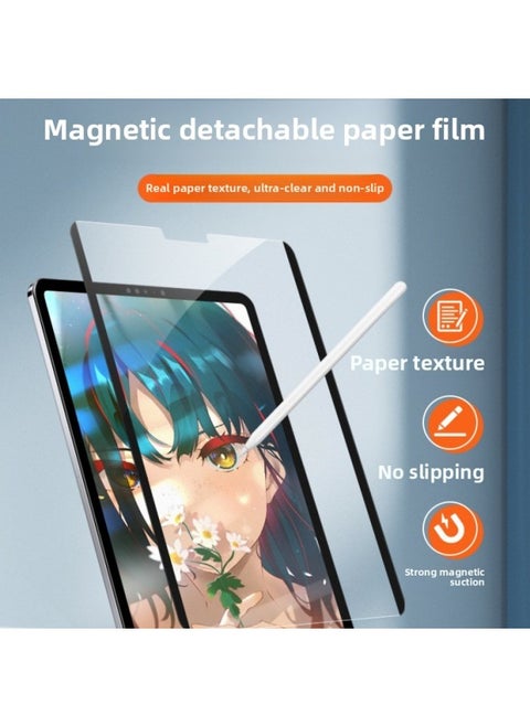 Suitable For Apple Ipad Paper Film IPad10.2-inch Removable Magnetic Film Pro11 Hand-painted Writing Film Air5-Color:Magnetic Paper Film + Storage Clip + Packaging + Toolkit-Size:mini4/5 7.9-inch