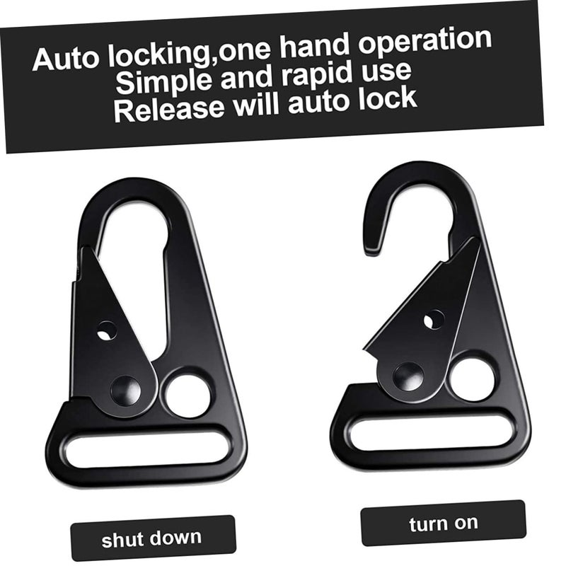Multi Functional D Shape Lobster Claw Hooks for Climbing Camping Bags Kettles Outdoor Gear Black - Image 3