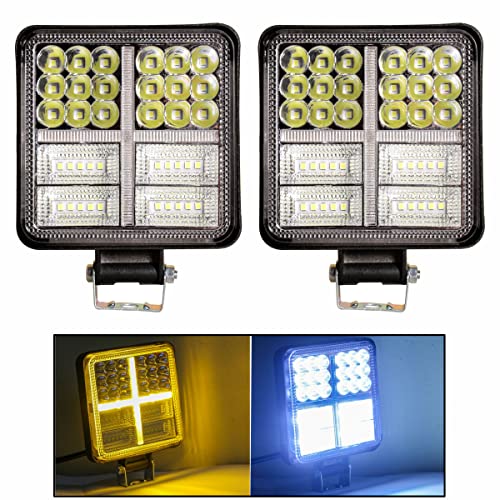 SORAX "56" LED Bar Dual Color Work Off Road Driving Lights Color Temp. (Amber 3800K+White 6000K) Waterproof 12V For Off Road Car, Truck, Jeep, SUV, ATV and UTV (168W-Pack of 2Pcs) - Image 1