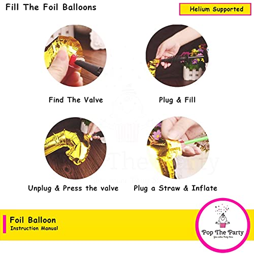 Pop the Party Half Baby Girl Pink Decoration Kit with Latex Balloon and Its My Half Birthday Decoration - Image 3