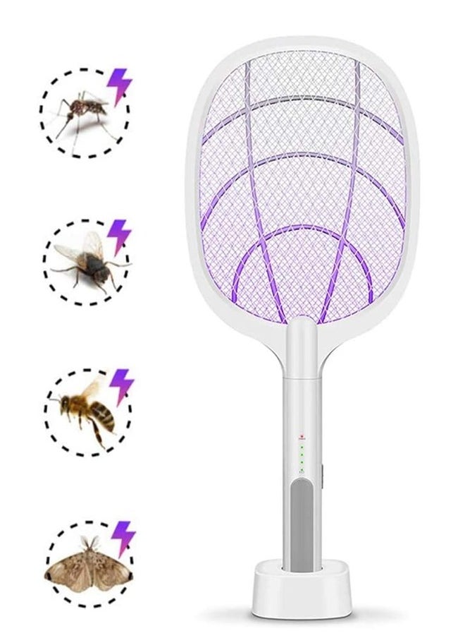 Generic - Rechargeable Electric Mosquito And Insect killer Racket with a USB Port Holder And LED lighting - Image 1