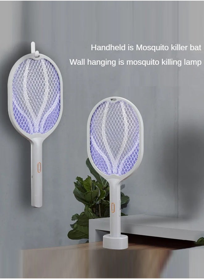 Generic - Rechargeable Electric Mosquito And Insect killer Racket with a USB Port Holder And LED lighting - Image 1