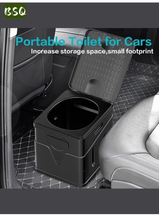 Emergency Toilet | Portable Camping Toilet | Camping Toilet | Toilet Tent | Camping Folding Toilet Seat | Portable Toilet | Upgraded Folding Toilet | Outdoor Toilet Stool | Camping Supplies | Travel Portable Toilet | Weight Capacity: 450 lbs - view 5