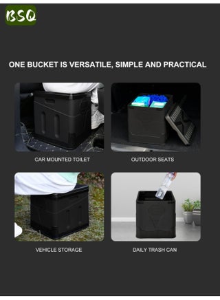 Emergency Toilet | Portable Camping Toilet | Camping Toilet | Toilet Tent | Camping Folding Toilet Seat | Portable Toilet | Upgraded Folding Toilet | Outdoor Toilet Stool | Camping Supplies | Travel Portable Toilet | Weight Capacity: 450 lbs - view 4