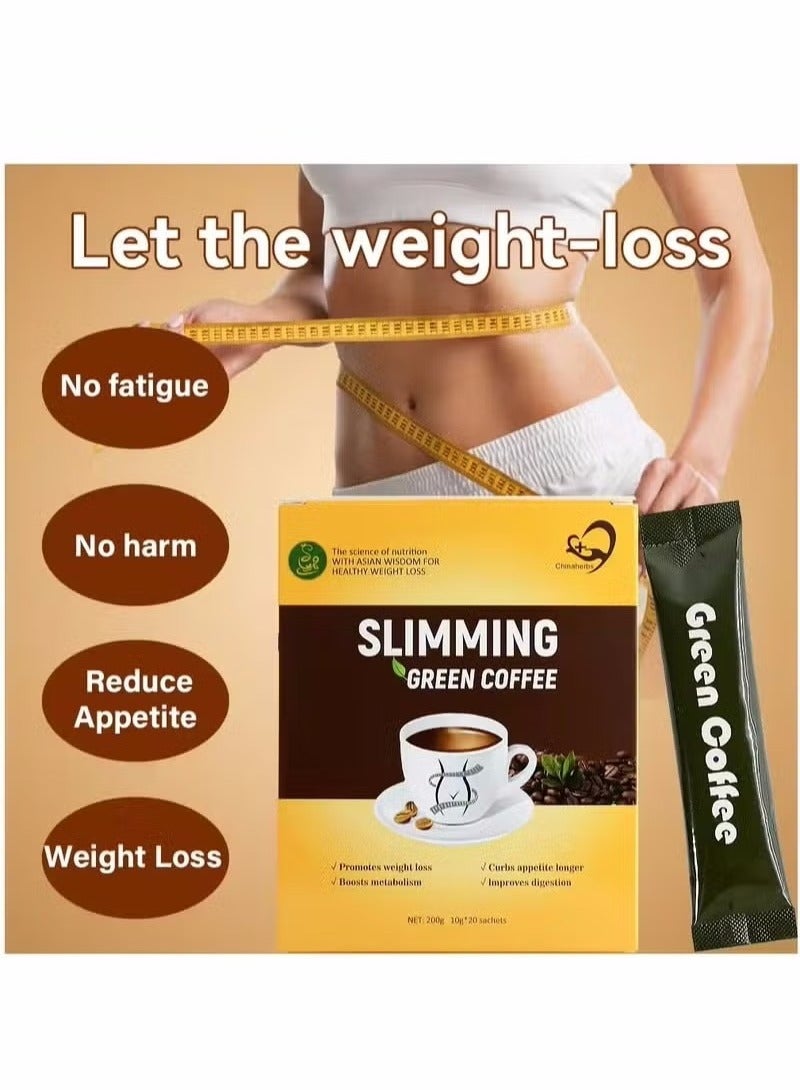 وينز تاون قهوة خضراء للتنحيف الفوري - نظام غذائي طبيعي لفقدان الوزن - 20 كيس - Image 5