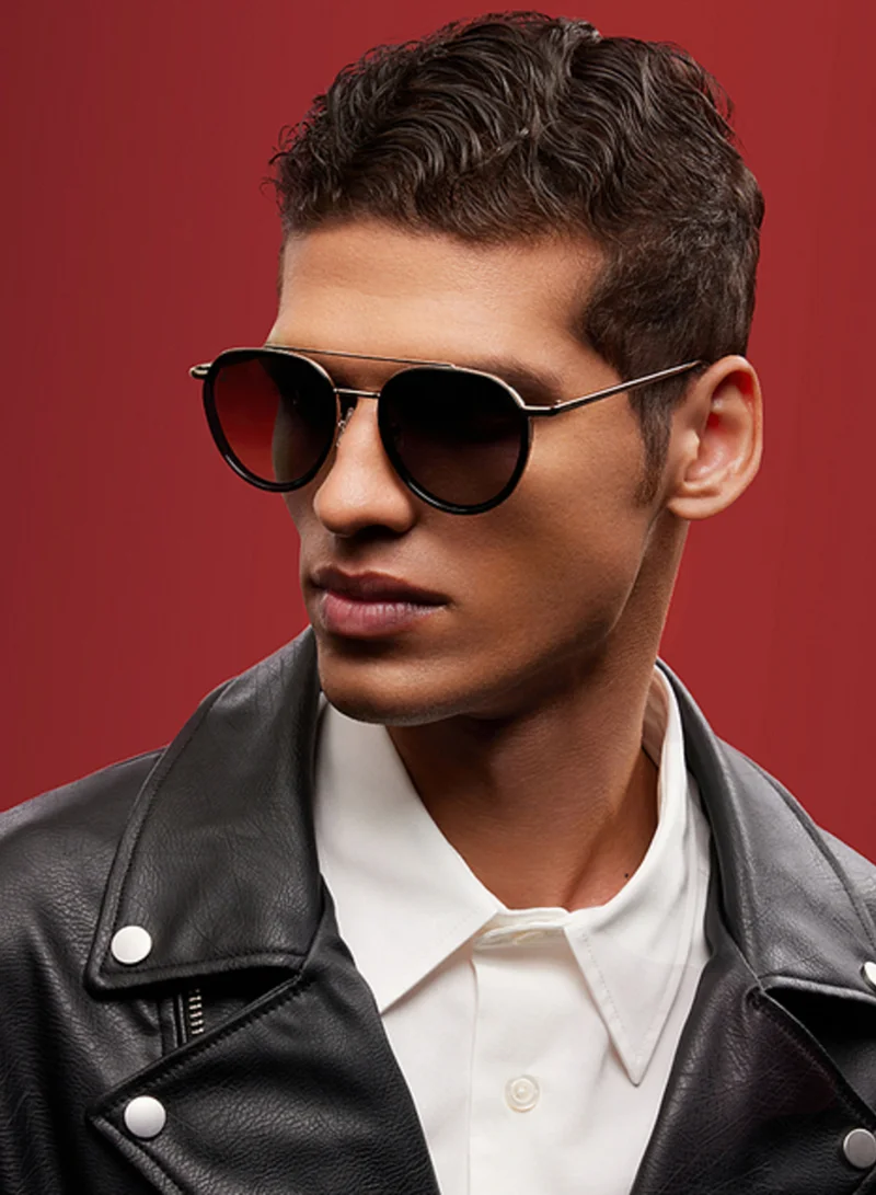 VINCENT CHASE Vincent Chase By Lenskart | Silver Grey Solid Full Rim Aviator | HOLIDAY EDIT | Branded Latest and Stylish Sunglasses | Polarized and 100% UV Protection (UV 400) | Unisex | Large | VC S15762