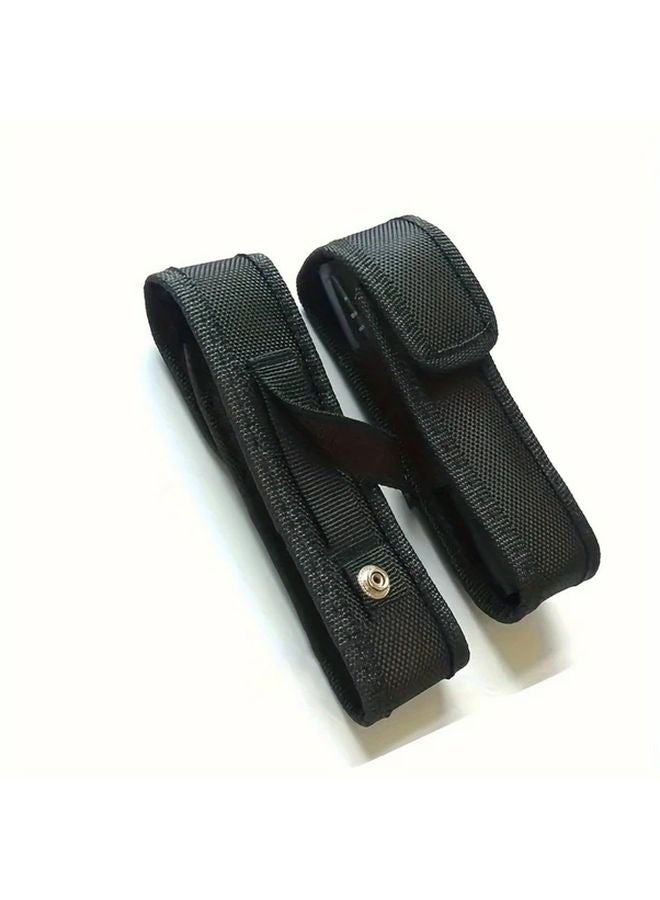 حافظة مصباح يدوي أسود مع حزام قابل للتعديل لتثبيت على الحزام مقاس 6.5 بوصة - Image 3