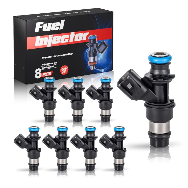 حقن الوقود ENA لـ FJ887 12580681 متوافق مع بويك كاديلاك شيفروليه جي إم سي هامر ساب رينير إسكاليد سيلفرادو سوبربان تريل بليزر كانيون سييرا يوكون H3T V8 60L 20052009 مجموعة من 8