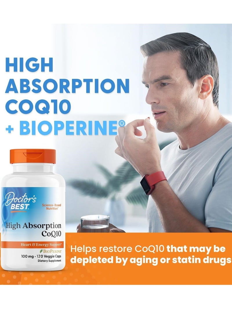 Doctor's BEST Doctor's Best High Absorption CoQ10 with BioPerine® 100 mg 120 Softgels - Image 2