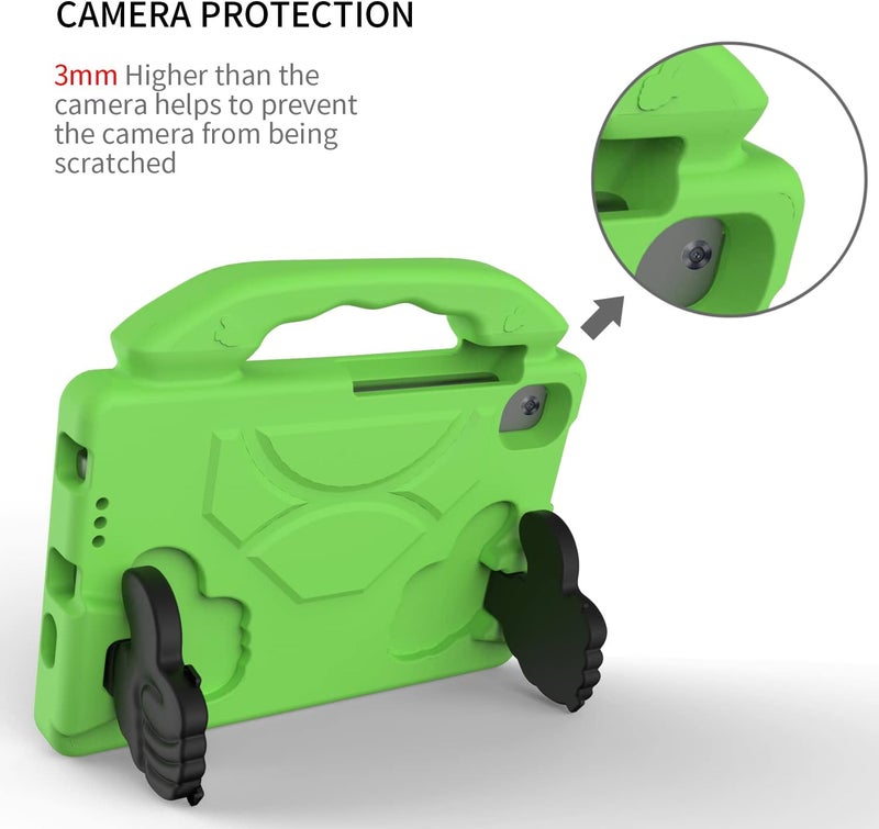 SYOSI Eva Tablet Protective Case, Shockproof Lightweight Dropproof Stand Tablet Case For Lenovo Tb-8505F&8705N/For Samsung T307&T307U/For Huawei T8 8.0, Mediapad M5 M6 With Large Handle Holder Green - Image 4